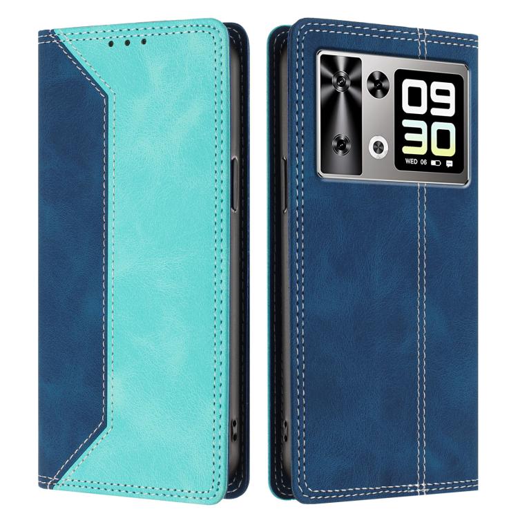 For Cubot P90 Skin Feel Two-tone RFID Blocking Vegan Leather Phone Case