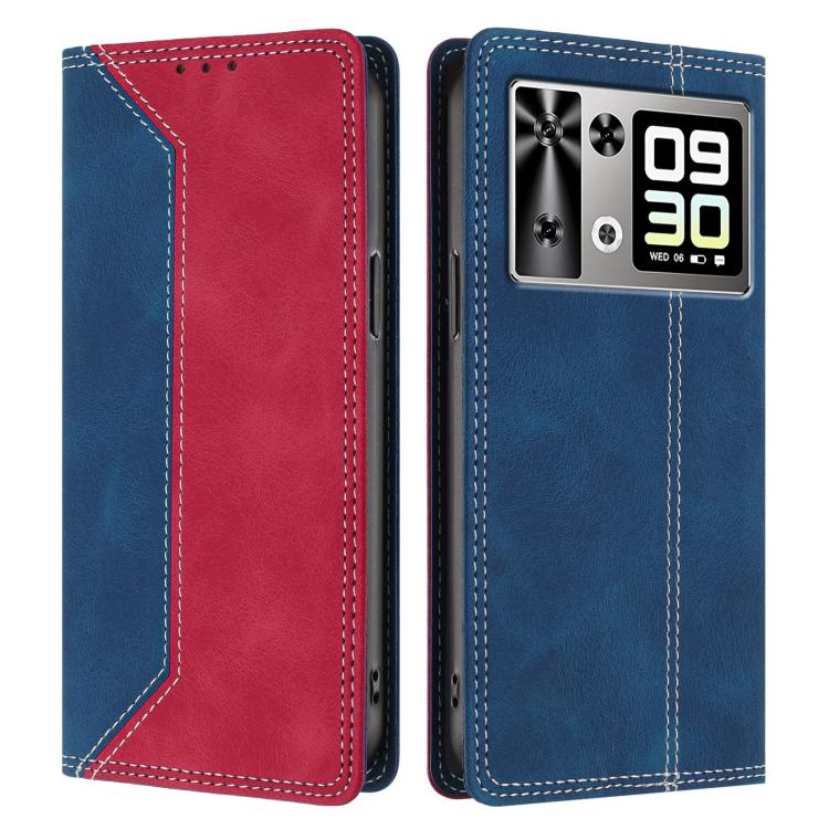 For Cubot P90 Skin Feel Two-tone RFID Blocking Vegan Leather Phone Case