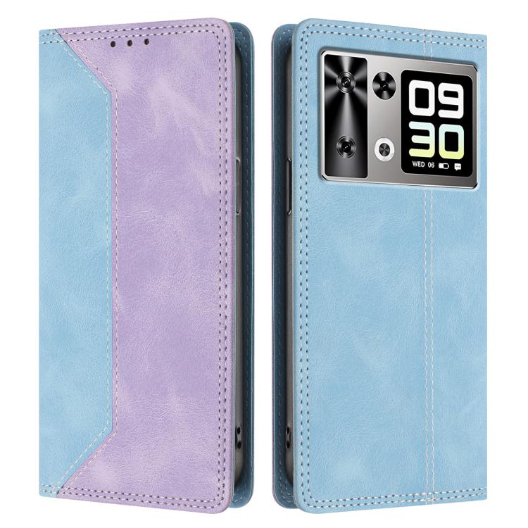 For Cubot P90 Skin Feel Two-tone RFID Blocking Vegan Leather Phone Case