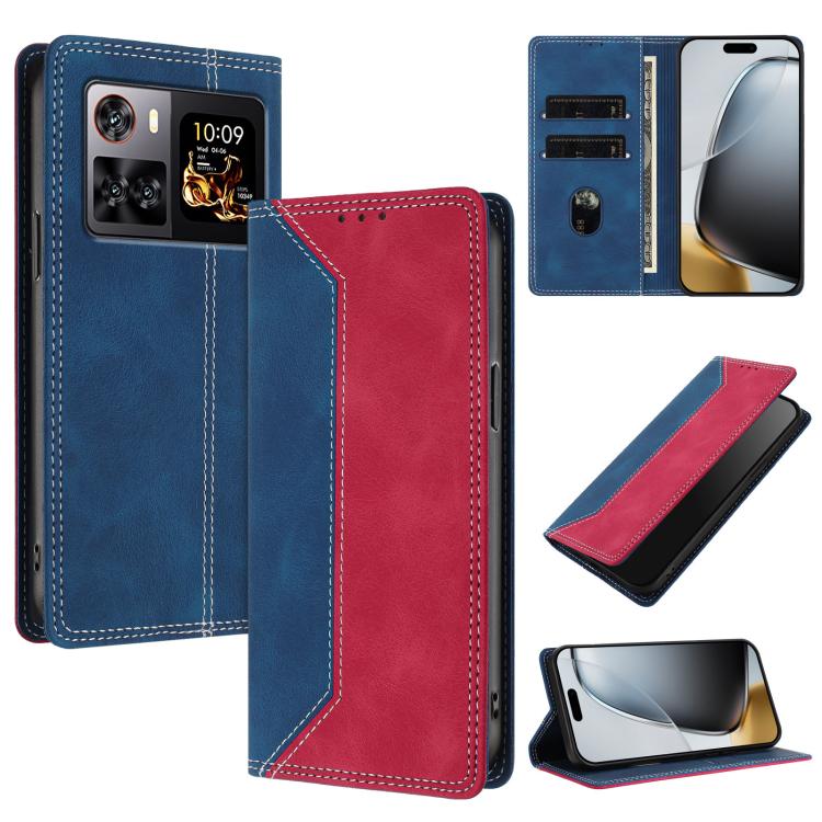 For Cubot X100 Skin Feel Two-tone RFID Blocking Vegan Leather Phone Case