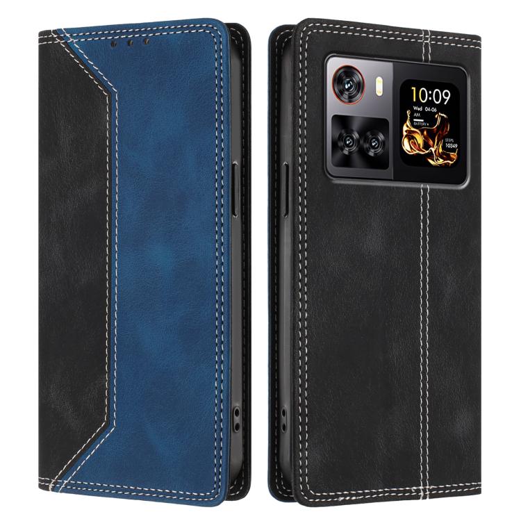 For Cubot X100 Skin Feel Two-tone RFID Blocking Vegan Leather Phone Case