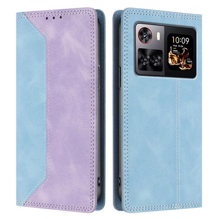 For Cubot X100 Skin Feel Two-tone RFID Blocking Vegan Leather Phone Case