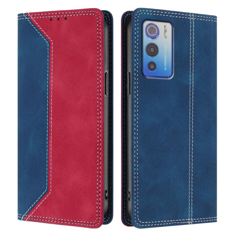 For Doogee N60 Pro Skin Feel Two-tone RFID Blocking Vegan Leather Phone Case