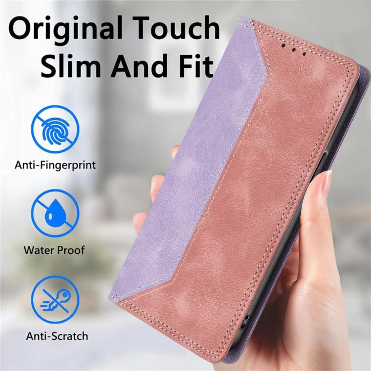 For Doogee Note 56 Skin Feel Two-tone RFID Blocking Vegan Leather Phone Case