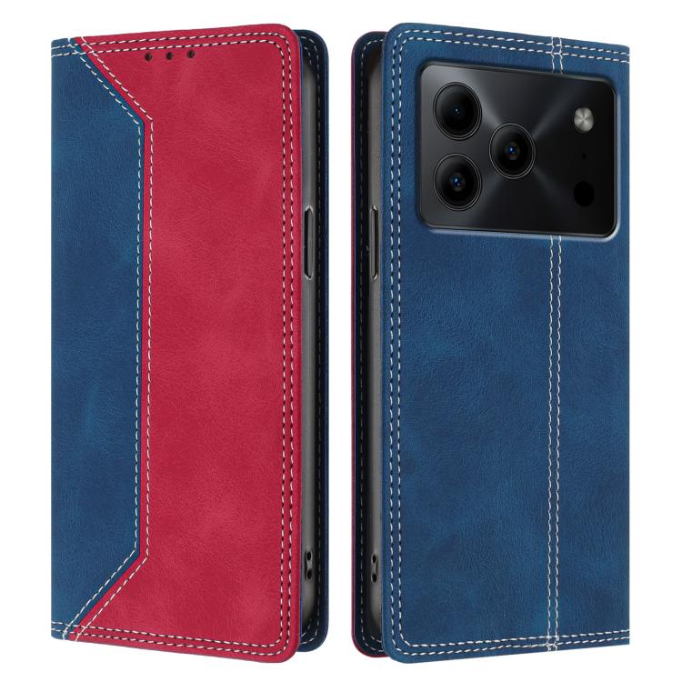 For Doogee Note 56 Skin Feel Two-tone RFID Blocking Vegan Leather Phone Case