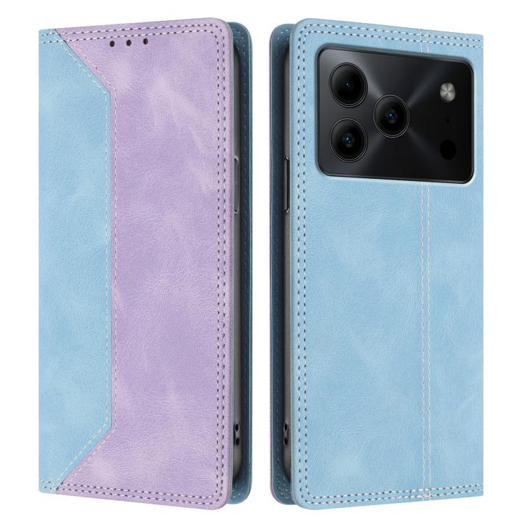 For Doogee Note 56 Skin Feel Two-tone RFID Blocking Vegan Leather Phone Case