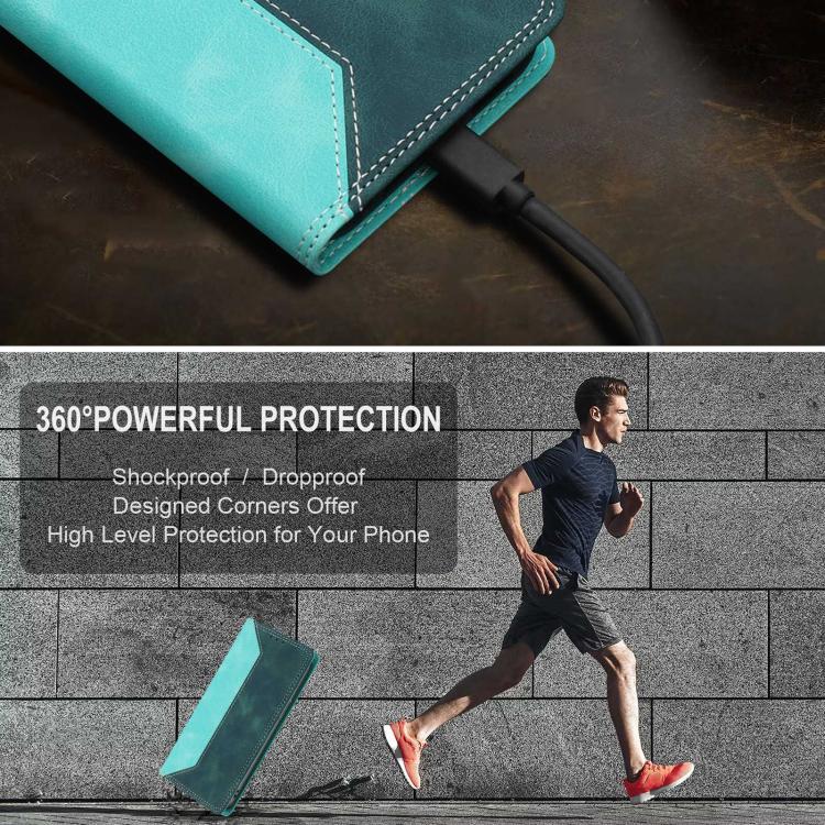 For Doogee Note 58 / 58 Pro Skin Feel Two-tone RFID Blocking Vegan Leather Phone Case