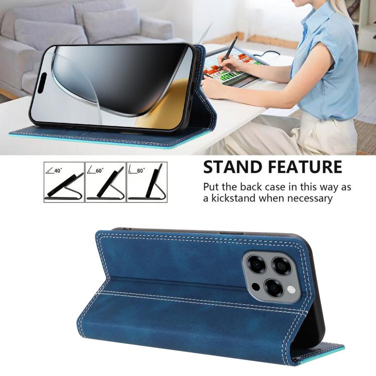 For Doogee Note 58 / 58 Pro Skin Feel Two-tone RFID Blocking Vegan Leather Phone Case