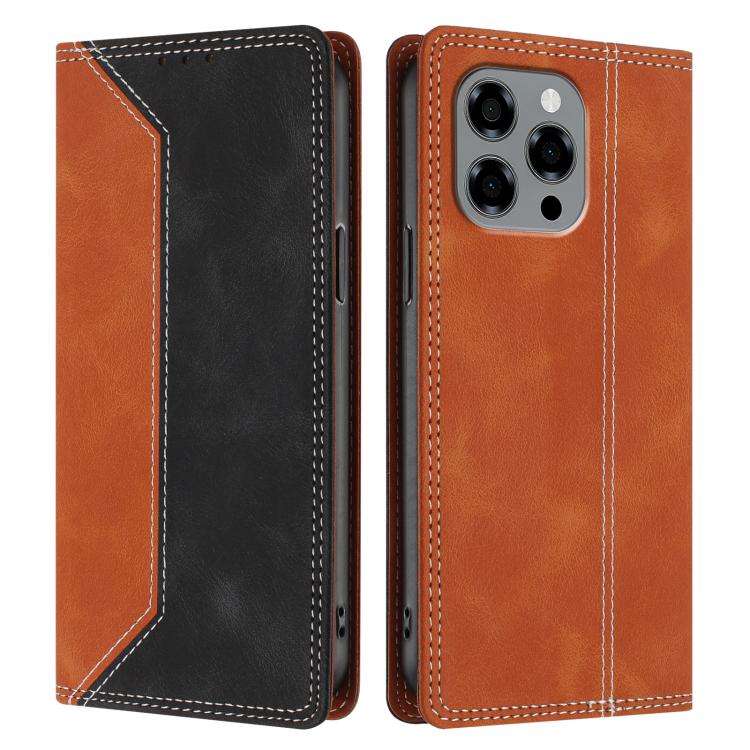 For Doogee Note 58 / 58 Pro Skin Feel Two-tone RFID Blocking Vegan Leather Phone Case