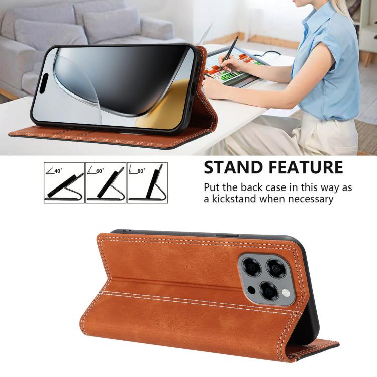 For Doogee Note 58 / 58 Pro Skin Feel Two-tone RFID Blocking Vegan Leather Phone Case