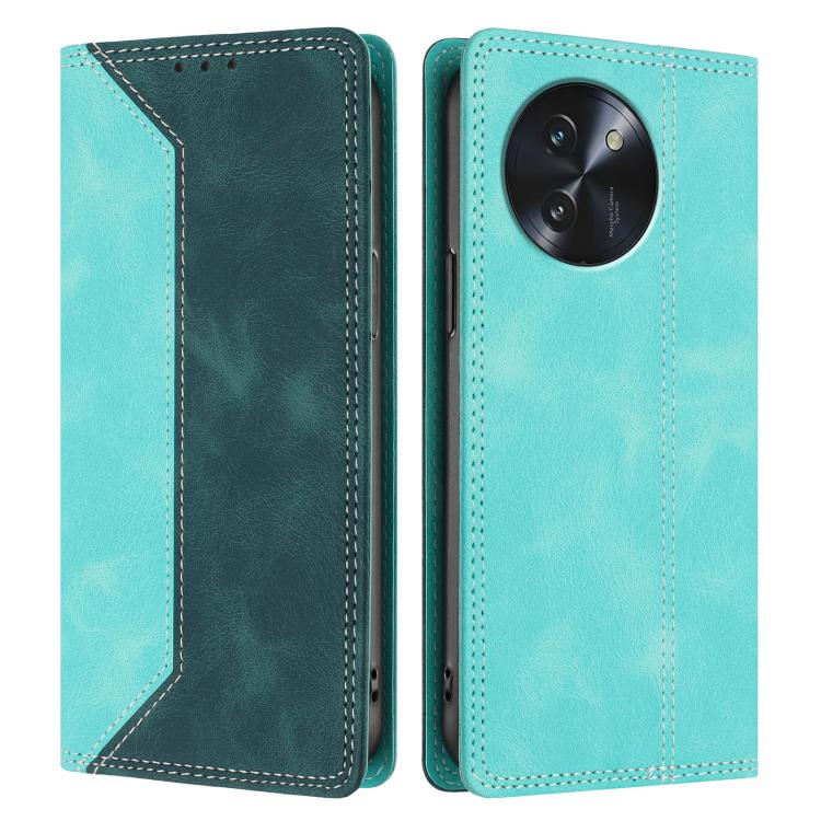 For Doogee Note 59 / 59 Pro Skin Feel Two-tone RFID Blocking Vegan Leather Phone Case