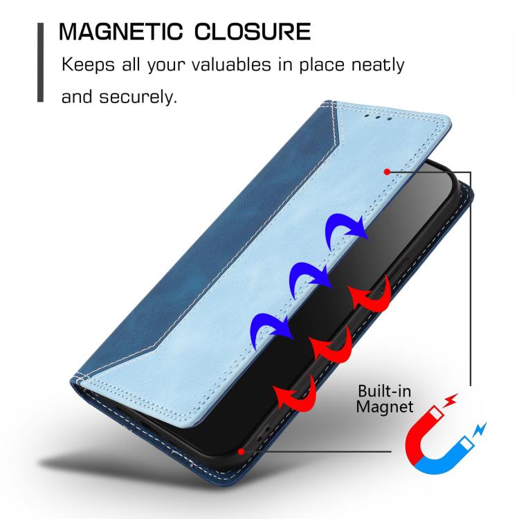 For Doogee Note 59 / 59 Pro Skin Feel Two-tone RFID Blocking Vegan Leather Phone Case