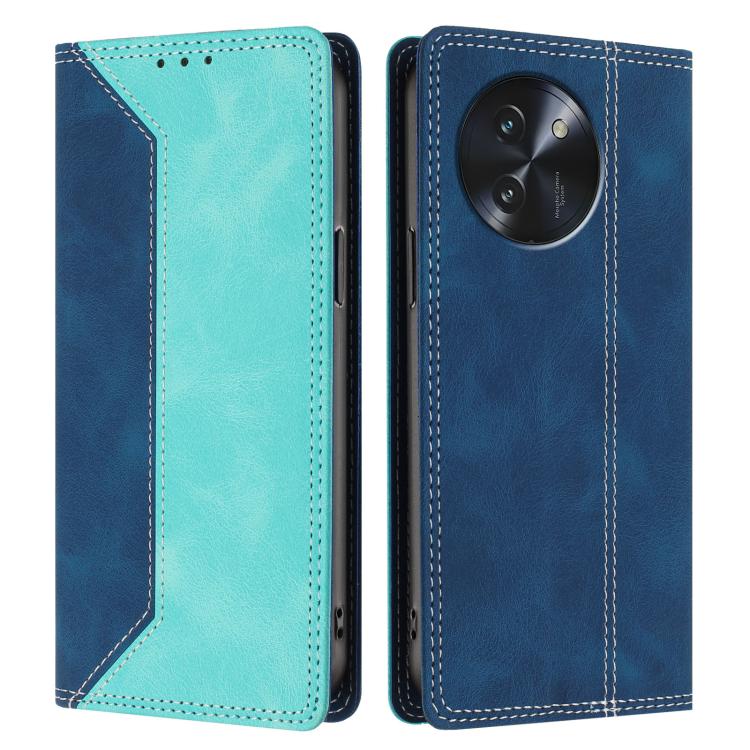 For Doogee Note 59 / 59 Pro Skin Feel Two-tone RFID Blocking Vegan Leather Phone Case