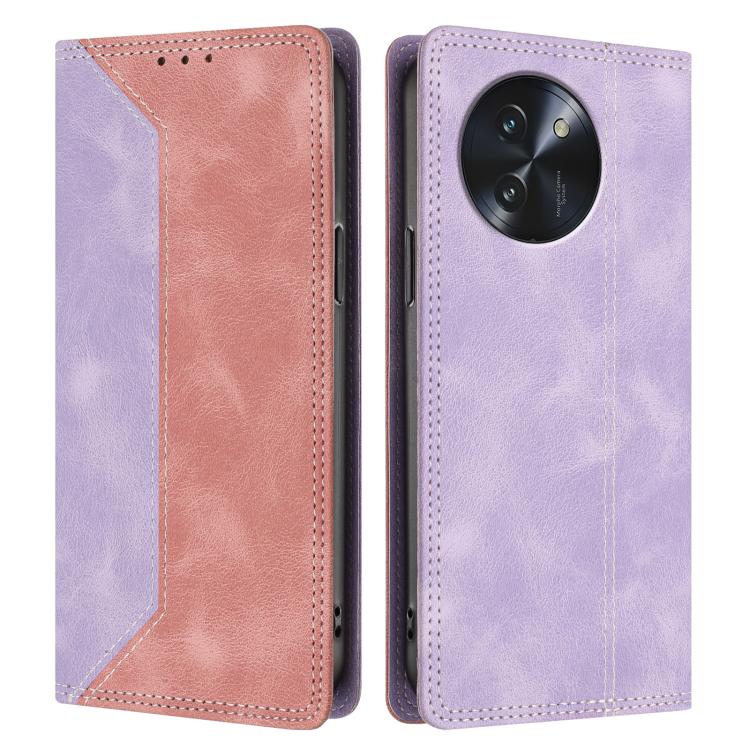For Doogee Note 59 / 59 Pro Skin Feel Two-tone RFID Blocking Vegan Leather Phone Case