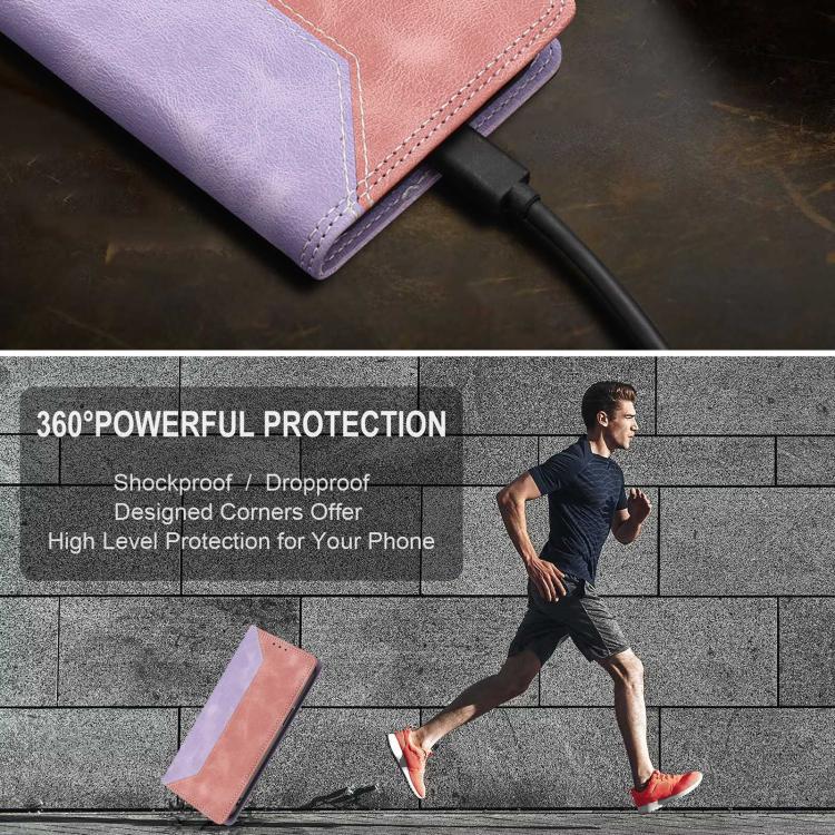 For Doogee Note 59 / 59 Pro Skin Feel Two-tone RFID Blocking Vegan Leather Phone Case