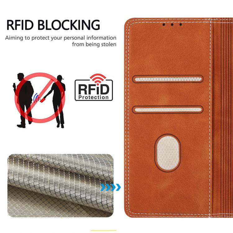 For Doogee Note 59 / 59 Pro Skin Feel Two-tone RFID Blocking Vegan Leather Phone Case