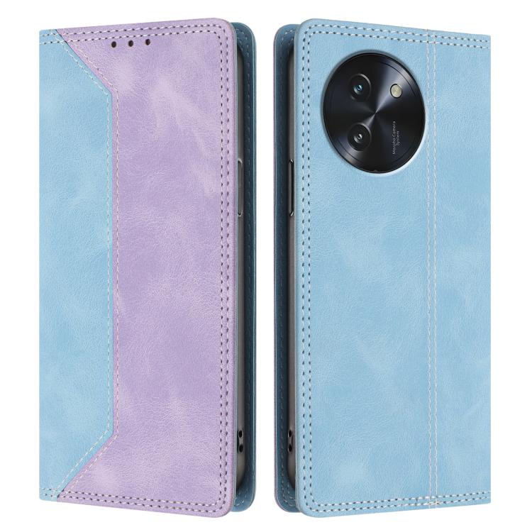 For Doogee Note 59 / 59 Pro Skin Feel Two-tone RFID Blocking Vegan Leather Phone Case
