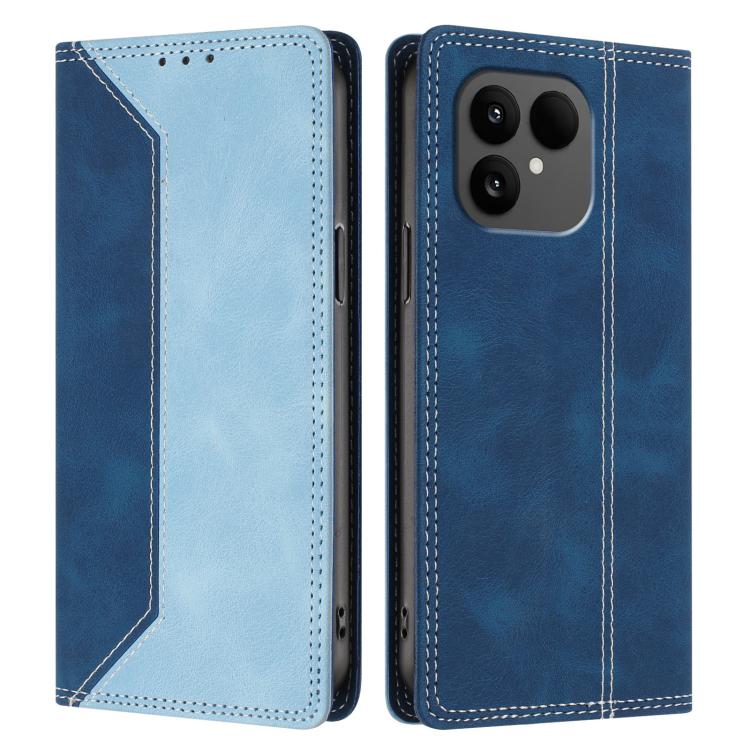 For Fairphone 6 Skin Feel Two-tone RFID Blocking Vegan Leather Phone Case