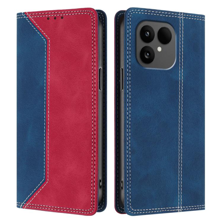For Fairphone 6 Skin Feel Two-tone RFID Blocking Vegan Leather Phone Case