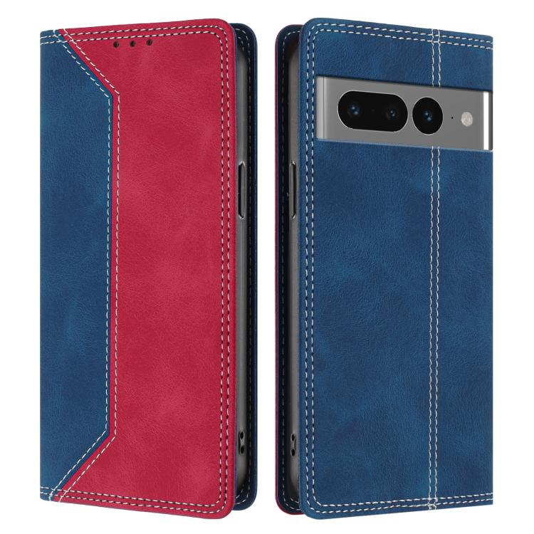 For Google Pixel 7 Pro Skin Feel Two-tone RFID Blocking Vegan Leather Phone Case