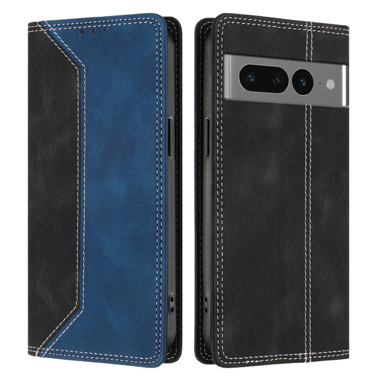 For Google Pixel 7 Pro Skin Feel Two-tone RFID Blocking Vegan Leather Phone Case