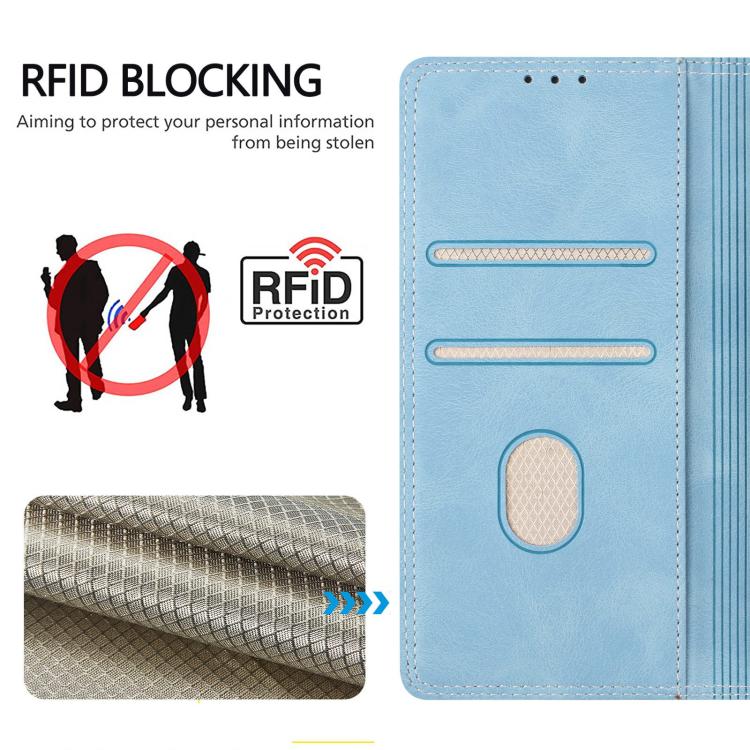 For Google Pixel 9 Pro Skin Feel Two-tone RFID Blocking Vegan Leather Phone Case