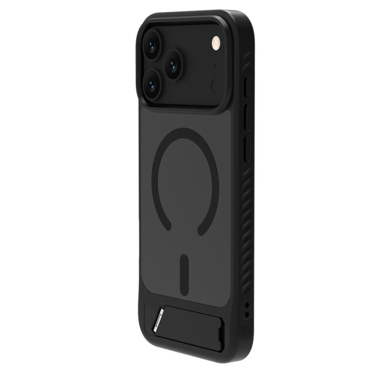 For iPhone 17 Pro Max LeReach Le-Chic Series Hidden Kickstand C-Shaped Magnetic Phone Case