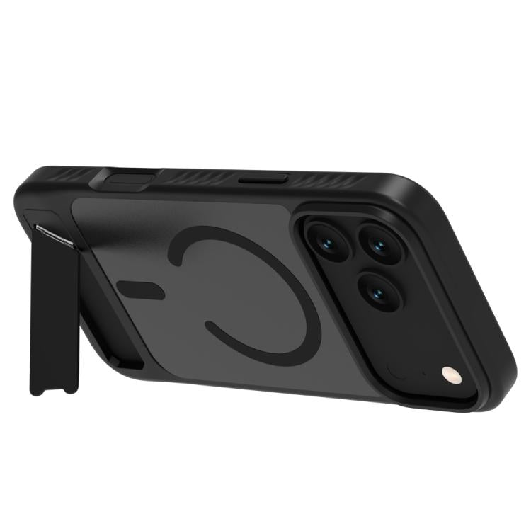 For iPhone 17 Pro Max LeReach Le-Chic Series Hidden Kickstand C-Shaped Magnetic Phone Case