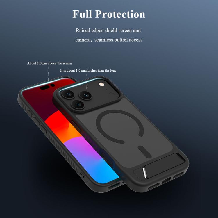 For iPhone 17 Pro Max LeReach Le-Chic Series Hidden Kickstand C-Shaped Magnetic Phone Case