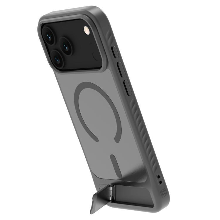 For iPhone 17 Pro Max LeReach Le-Chic Series Hidden Kickstand C-Shaped Magnetic Phone Case