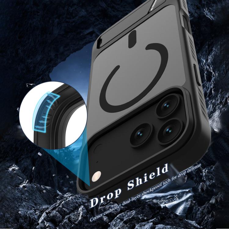 For iPhone 17 Pro Max LeReach Le-Chic Series Hidden Kickstand C-Shaped Magnetic Phone Case