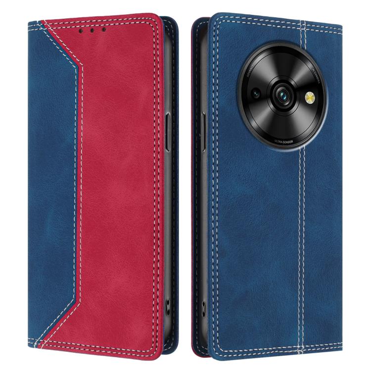 For Oukitel C59 Pro Skin Feel Two-tone RFID Blocking Vegan Leather Phone Case