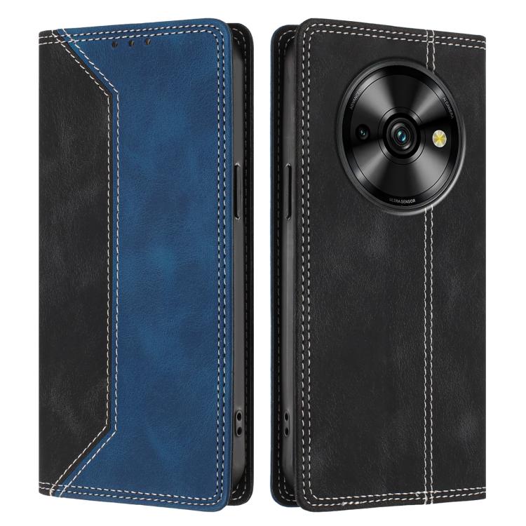 For Oukitel C59 Pro Skin Feel Two-tone RFID Blocking Vegan Leather Phone Case