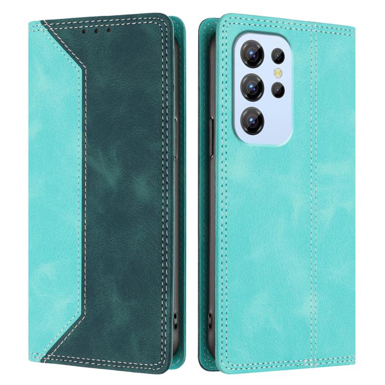 For Oukitel C1 / C1 Pro Skin Feel Two-tone RFID Blocking Vegan Leather Phone Case