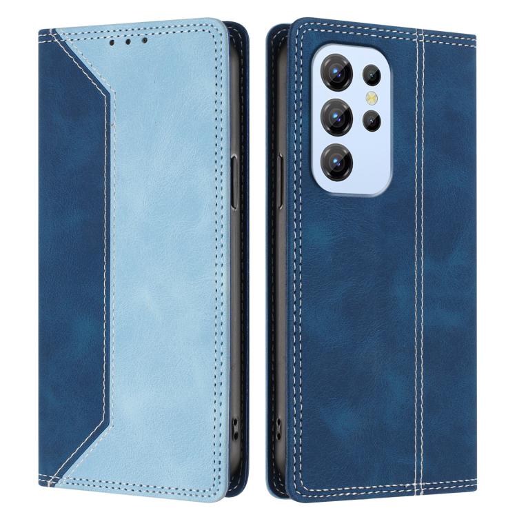 For Oukitel C1 / C1 Pro Skin Feel Two-tone RFID Blocking Vegan Leather Phone Case