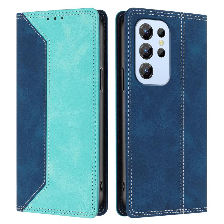 For Oukitel C1 / C1 Pro Skin Feel Two-tone RFID Blocking Vegan Leather Phone Case
