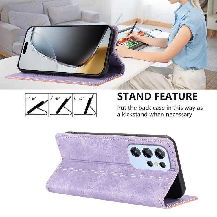 For Oukitel C1 / C1 Pro Skin Feel Two-tone RFID Blocking Vegan Leather Phone Case
