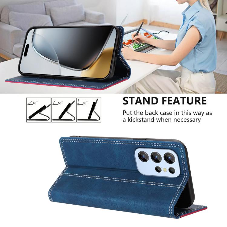 For Oukitel C1 / C1 Pro Skin Feel Two-tone RFID Blocking Vegan Leather Phone Case