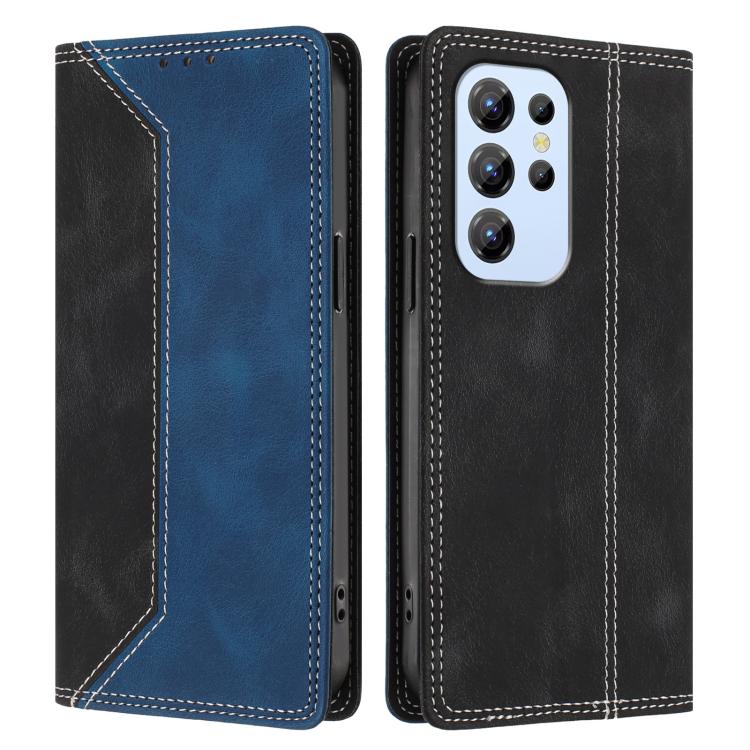 For Oukitel C1 / C1 Pro Skin Feel Two-tone RFID Blocking Vegan Leather Phone Case