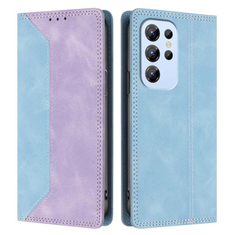 For Oukitel C1 / C1 Pro Skin Feel Two-tone RFID Blocking Vegan Leather Phone Case