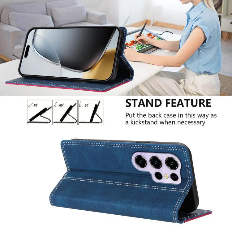 For Oukitel C2 4G 2025 Skin Feel Two-tone RFID Blocking Vegan Leather Phone Case