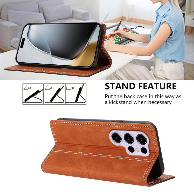 For Oukitel C2 4G 2025 Skin Feel Two-tone RFID Blocking Vegan Leather Phone Case