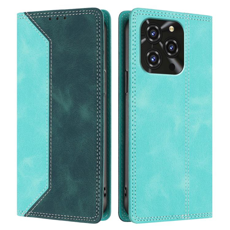 For Oukitel C3 4G 2025 Skin Feel Two-tone RFID Blocking Vegan Leather Phone Case