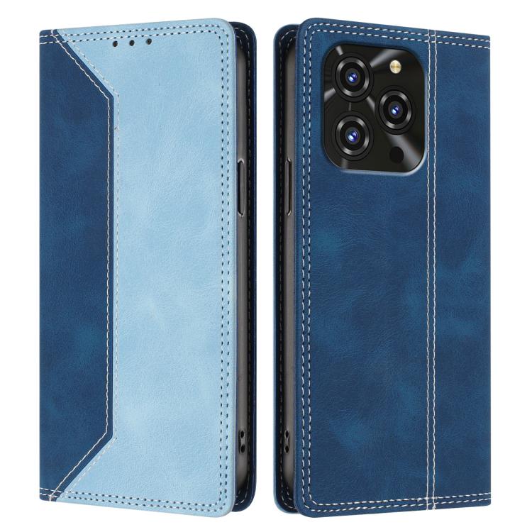 For Oukitel C3 4G 2025 Skin Feel Two-tone RFID Blocking Vegan Leather Phone Case