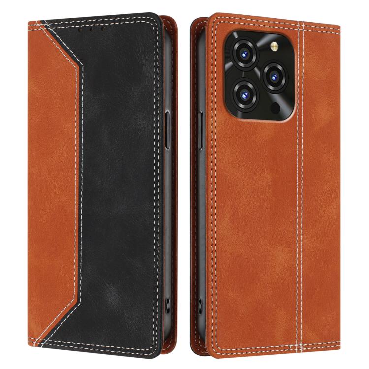 For Oukitel C3 4G 2025 Skin Feel Two-tone RFID Blocking Vegan Leather Phone Case