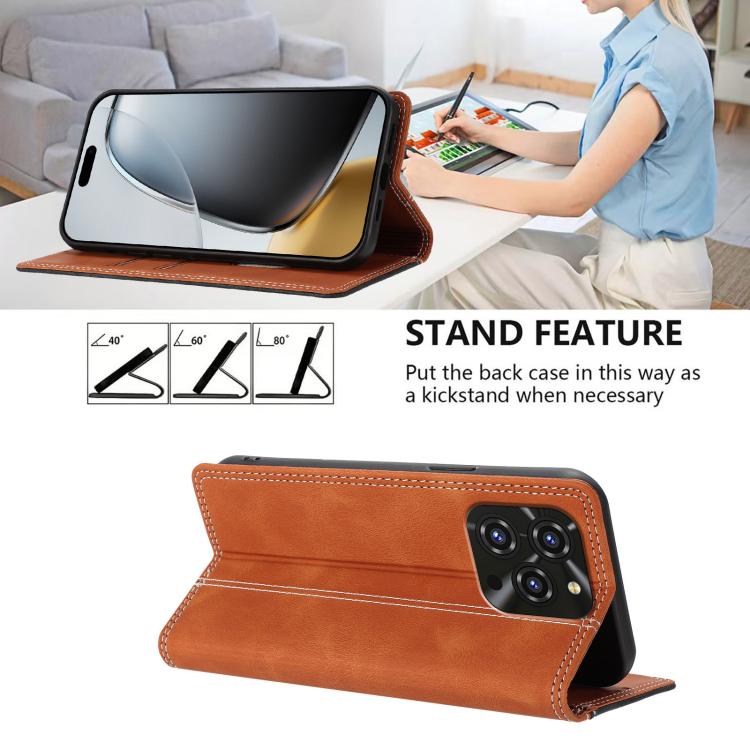 For Oukitel C3 4G 2025 Skin Feel Two-tone RFID Blocking Vegan Leather Phone Case