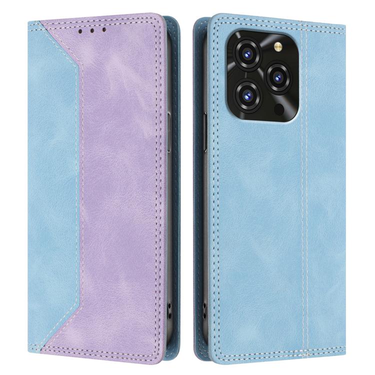 For Oukitel C3 4G 2025 Skin Feel Two-tone RFID Blocking Vegan Leather Phone Case