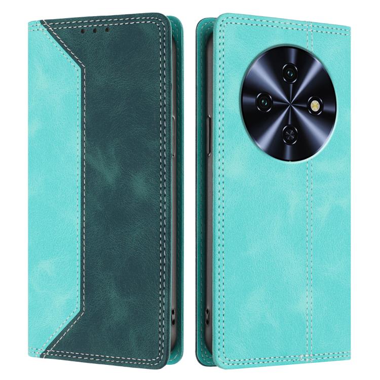 For Oukitel C5 4G 2025 Skin Feel Two-tone RFID Blocking Vegan Leather Phone Case