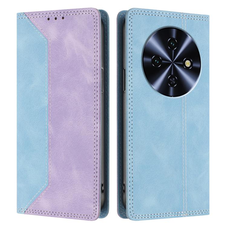 For Oukitel C5 4G 2025 Skin Feel Two-tone RFID Blocking Vegan Leather Phone Case