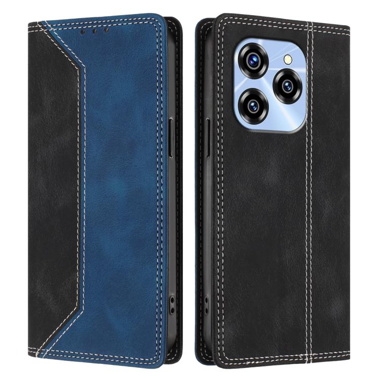 For Oukitel C50 Skin Feel Two-tone RFID Blocking Vegan Leather Phone Case